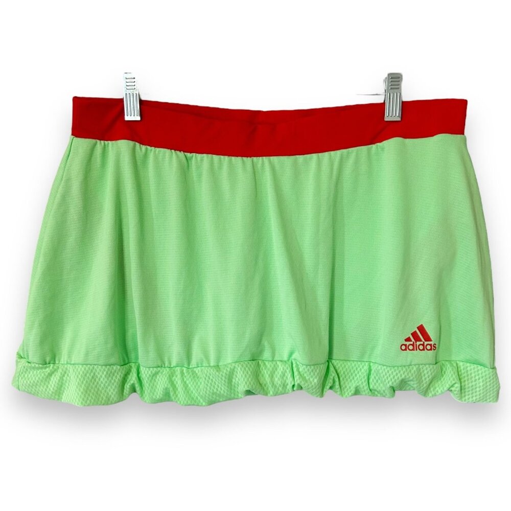 Adidas Neon Performance Climacool Tennis Skort skirt green pickle ball